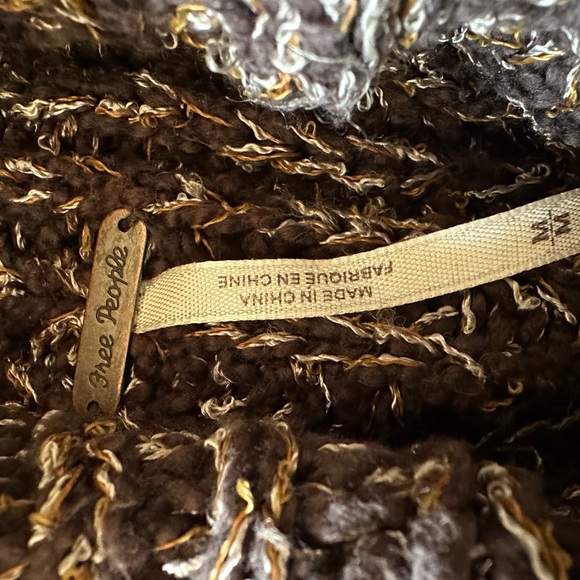 Free People Valentina Sleeveless Turtleneck Tunic Sweater Brown. size Medium - Picture 7 of 7